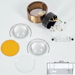 hofstein Applique murale Sapri Vieux laiton, Noir, 1 lumière