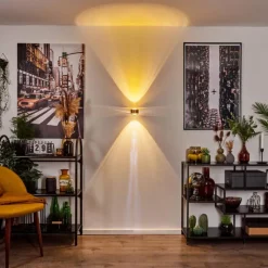 hofstein Applique murale Sapri Vieux laiton, Noir, 1 lumière