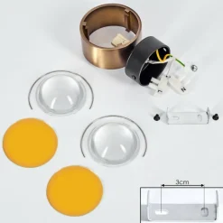 hofstein Applique murale Sapri Vieux laiton, Noir, 1 lumière