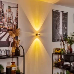 hofstein Applique murale Sapri Vieux laiton, Noir, 1 lumière