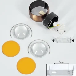 hofstein Applique murale Sapri Vieux laiton, Noir, 1 lumière