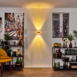 hofstein Applique murale Sapri Vieux laiton, Noir, 1 lumière