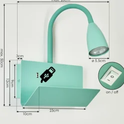 hofstein Applique murale Sarnen Bleu, 1 lumière