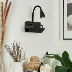 hofstein Applique murale Sarnen Noir, 1 lumière