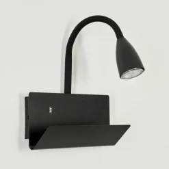 hofstein Applique murale Sarnen Noir, 1 lumière