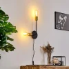 Lampes Industrielles-hofstein Applique murale Sattons Laiton, Noir, 2 lumières