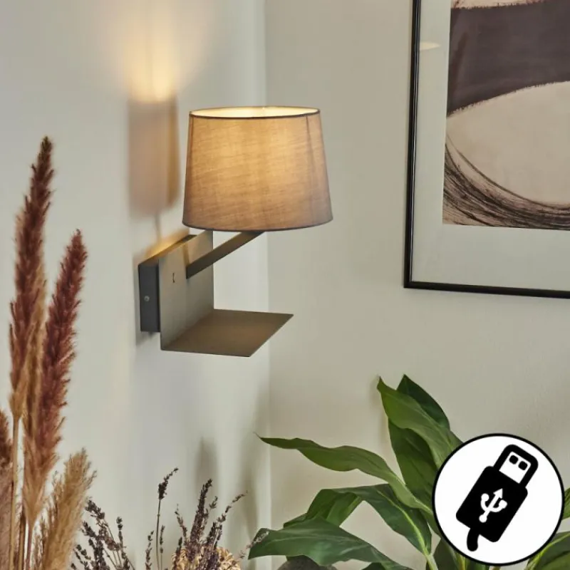 Lampes En Tissu-hofstein Applique murale Schonenwerd Gris, 1 lumière