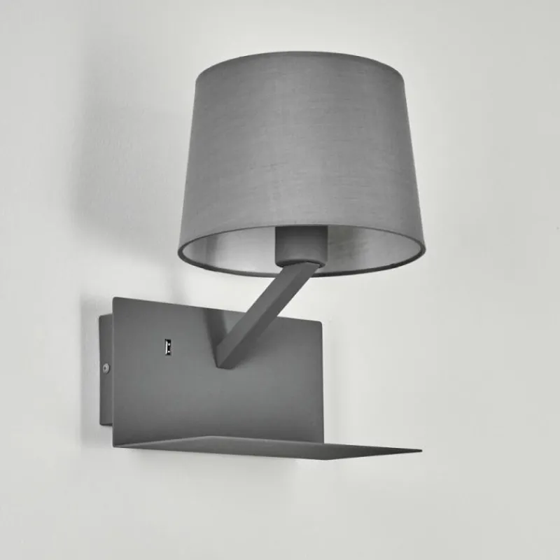 Lampes En Tissu-hofstein Applique murale Schonenwerd Gris, 1 lumière