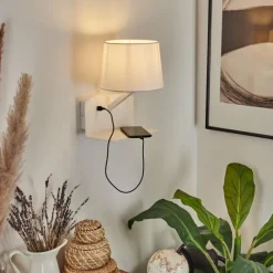 Lampes En Tissu-hofstein Applique murale Schonenwerd Blanc, 1 lumière