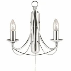 Luminaires Antiques-Luminaires Searchlight Applique murale Searchlight MAYPOLE Argenté, 2 lumières