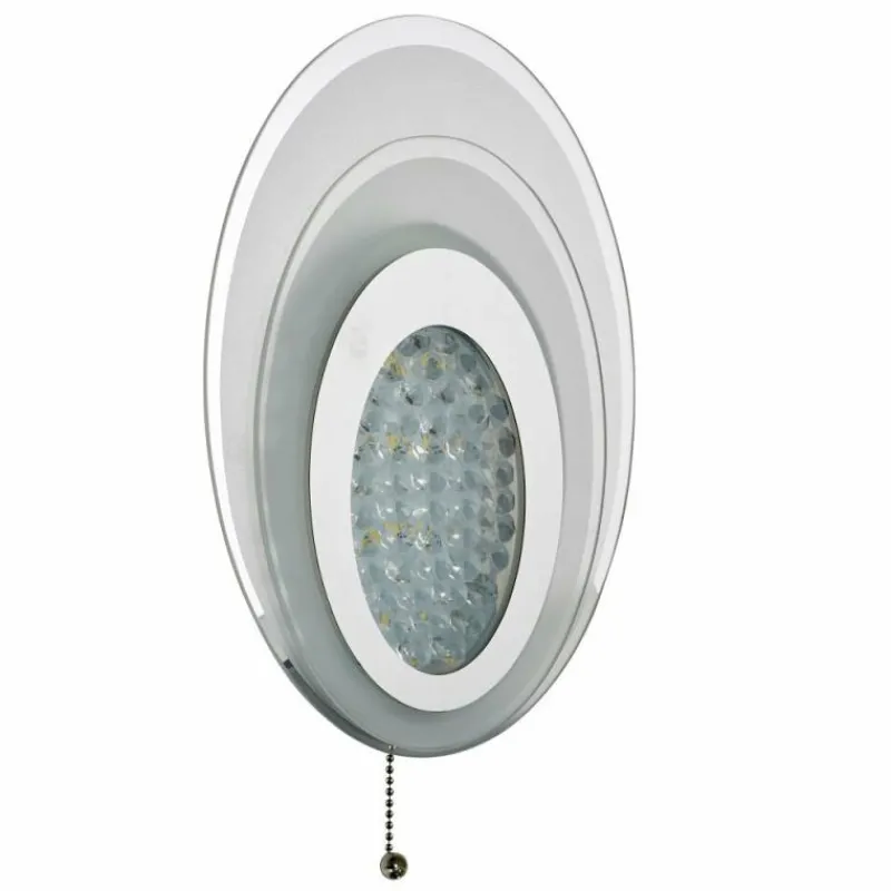 Luminaires Searchlight Applique murale Searchlight WALL LED Chrome, Blanc, 1 lumière