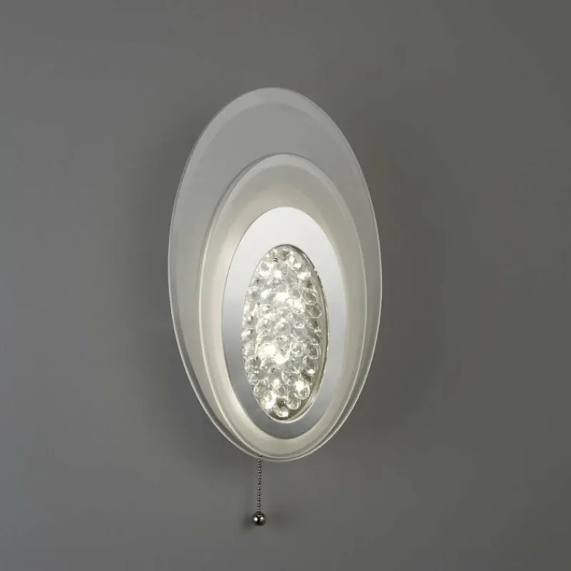 Luminaires Searchlight Applique murale Searchlight WALL LED Chrome, Blanc, 1 lumière
