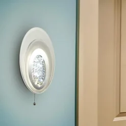 Luminaires Searchlight Applique murale Searchlight WALL LED Chrome, Blanc, 1 lumière