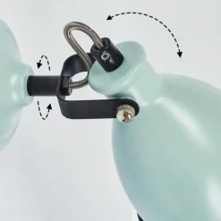 Lampes Vintages & Rétros-hofstein Applique murale Selki Bleu, Noir, 1 lumière