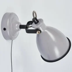 Lampes Vintages & Rétros-hofstein Applique murale Selki Gris, Noir, 1 lumière