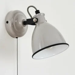Lampes Vintages & Rétros-hofstein Applique murale Selki Gris, Noir, 1 lumière