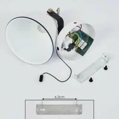 Lampes Vintages & Rétros-hofstein Applique murale Selki Noir, Blanc, 1 lumière