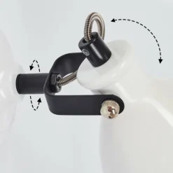 Lampes Vintages & Rétros-hofstein Applique murale Selki Noir, Blanc, 1 lumière