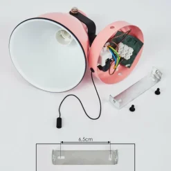 Lampes Vintages & Rétros-hofstein Applique murale Selki Rose, Noir, 1 lumière