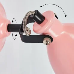 Lampes Vintages & Rétros-hofstein Applique murale Selki Rose, Noir, 1 lumière