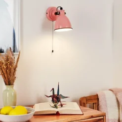 Lampes Vintages & Rétros-hofstein Applique murale Selki Rose, Noir, 1 lumière