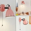 Lampes Vintages & Rétros-hofstein Applique murale Selki Rose, Noir, 1 lumière