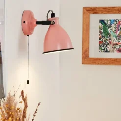 Lampes Vintages & Rétros-hofstein Applique murale Selki Rose, Noir, 1 lumière