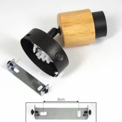 Lampes Vintages & Rétros-hofstein Applique murale Sezze Noir, 1 lumière