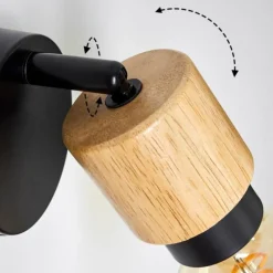 Lampes Vintages & Rétros-hofstein Applique murale Sezze Noir, 1 lumière