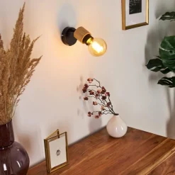 Lampes Vintages & Rétros-hofstein Applique murale Sezze Noir, 1 lumière