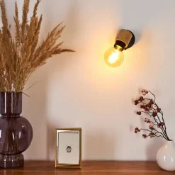 Lampes Vintages & Rétros-hofstein Applique murale Sezze Noir, 1 lumière