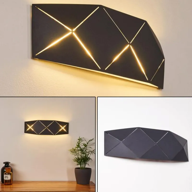 hofstein Applique murale Shouver LED Noir, 1 lumière* Appliques