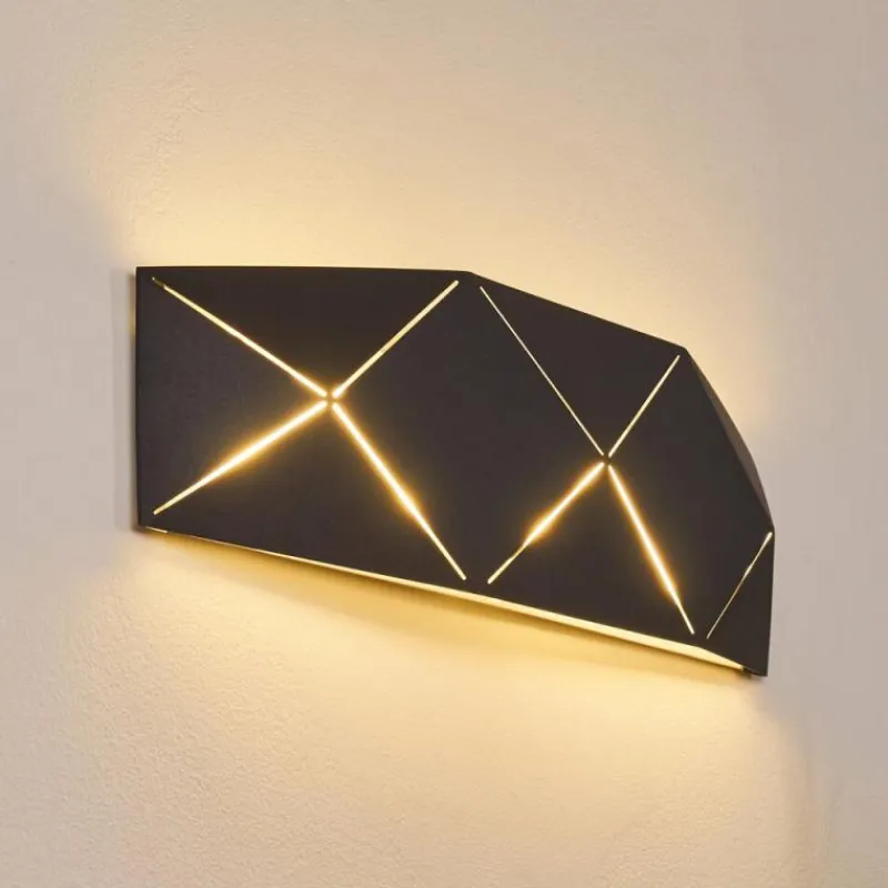 hofstein Applique murale Shouver LED Noir, 1 lumière* Appliques
