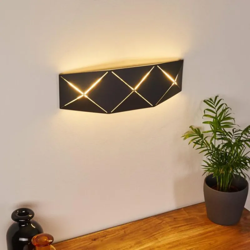 hofstein Applique murale Shouver LED Noir, 1 lumière* Appliques