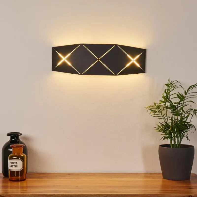 hofstein Applique murale Shouver LED Noir, 1 lumière* Appliques