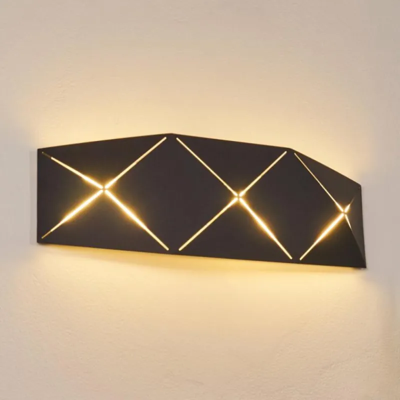 hofstein Applique murale Shouver LED Noir, 1 lumière* Appliques
