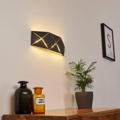 hofstein Applique murale Shouver LED Noir, 1 lumière* Appliques