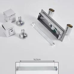 hofstein Applique murale Sibarco Chrome, 2 lumières