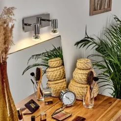 hofstein Applique murale Sibarco LED Chrome, 2 lumières