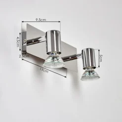 hofstein Applique murale Sibarco LED Chrome, 2 lumières