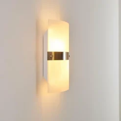 hofstein Applique murale Sibo Acier inoxydable, 2 lumières