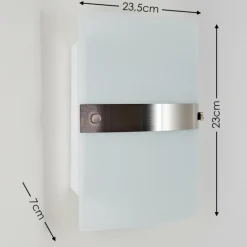 hofstein Applique murale Sibo Acier inoxydable, 2 lumières