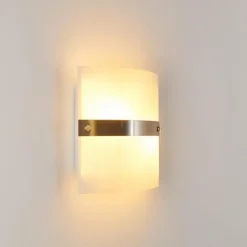 hofstein Applique murale Sibo Acier inoxydable, 2 lumières