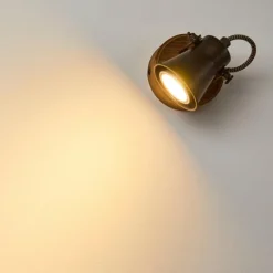 hofstein Applique murale Skodsbol Bois foncé, Noir, 1 lumière