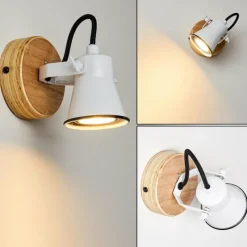 Lampes Vintages & Rétros-hofstein Applique murale Skodsbol Brun, Blanc, 1 lumière