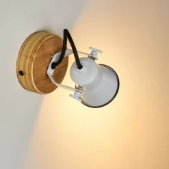 Lampes Vintages & Rétros-hofstein Applique murale Skodsbol Brun, Blanc, 1 lumière