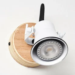 Lampes Vintages & Rétros-hofstein Applique murale Skodsbol Brun, Blanc, 1 lumière