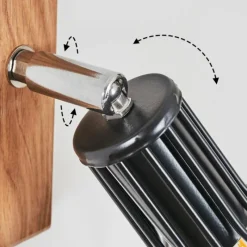 Luminaires Scandinaves-hofstein Applique murale Sognefest Brun, Chrome, 1 lumière