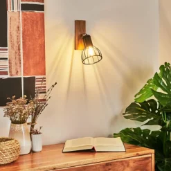 Luminaires Scandinaves-hofstein Applique murale Sognefest Brun, Chrome, 1 lumière