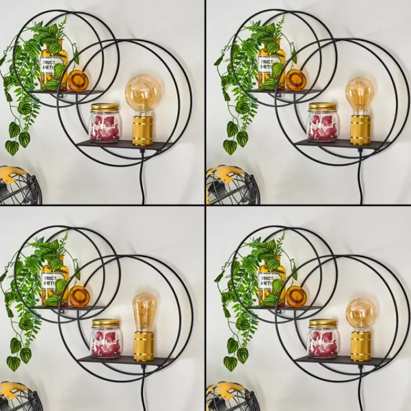 Lampes Dorées-hofstein Applique murale Sorvari Or, Noir, 1 lumière